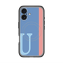 スリムプロテクションプレミアムケース with MagSafe［ オリジナル - initial color line - U blue ］