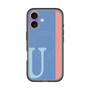 スリムプロテクションプレミアムケース with MagSafe［ オリジナル - initial color line - U blue ］