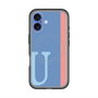 スリムプロテクションプレミアムケース with MagSafe［ オリジナル - initial color line - U blue ］