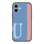 スリムプロテクションプレミアムケース with MagSafe［ オリジナル - initial color line - U blue ］