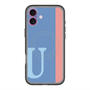 スリムプロテクションプレミアムケース with MagSafe［ オリジナル - initial color line - U blue ］