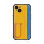 スリムプロテクションプレミアムケース with MagSafe［ オリジナル - initial color line - U orange ］