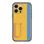 スリムプロテクションプレミアムケース with MagSafe［ オリジナル - initial color line - U orange ］