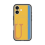 スリムプロテクションプレミアムケース with MagSafe［ オリジナル - initial color line - U orange ］