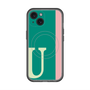スリムプロテクションプレミアムケース with MagSafe［ オリジナル - initial color line - U green ］