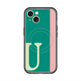 スリムプロテクションプレミアムケース with MagSafe［ オリジナル - initial color line - U green ］