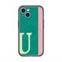 スリムプロテクションプレミアムケース with MagSafe［ オリジナル - initial color line - U green ］