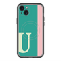 スリムプロテクションプレミアムケース with MagSafe［ オリジナル - initial color line - U green ］