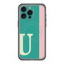 スリムプロテクションプレミアムケース with MagSafe［ オリジナル - initial color line - U green ］