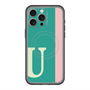 スリムプロテクションプレミアムケース with MagSafe［ オリジナル - initial color line - U green ］