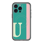 スリムプロテクションプレミアムケース with MagSafe［ オリジナル - initial color line - U green ］