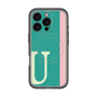 スリムプロテクションプレミアムケース with MagSafe［ オリジナル - initial color line - U green ］