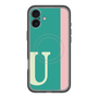 スリムプロテクションプレミアムケース with MagSafe［ オリジナル - initial color line - U green ］