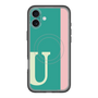 スリムプロテクションプレミアムケース with MagSafe［ オリジナル - initial color line - U green ］