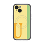 スリムプロテクションプレミアムケース with MagSafe［ オリジナル - initial color line - U yellow ］