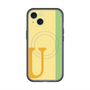 スリムプロテクションプレミアムケース with MagSafe［ オリジナル - initial color line - U yellow ］