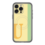 スリムプロテクションプレミアムケース with MagSafe［ オリジナル - initial color line - U yellow ］
