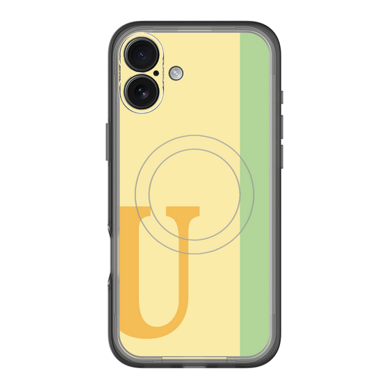 スリムプロテクションプレミアムケース with MagSafe［ オリジナル - initial color line - U yellow ］