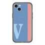 スリムプロテクションプレミアムケース with MagSafe［ オリジナル - initial color line - V blue ］
