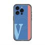 スリムプロテクションプレミアムケース with MagSafe［ オリジナル - initial color line - V blue ］