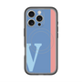 スリムプロテクションプレミアムケース with MagSafe［ オリジナル - initial color line - V blue ］