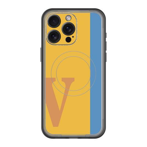 スリムプロテクションプレミアムケース with MagSafe［ オリジナル - initial color line - V orange ］
