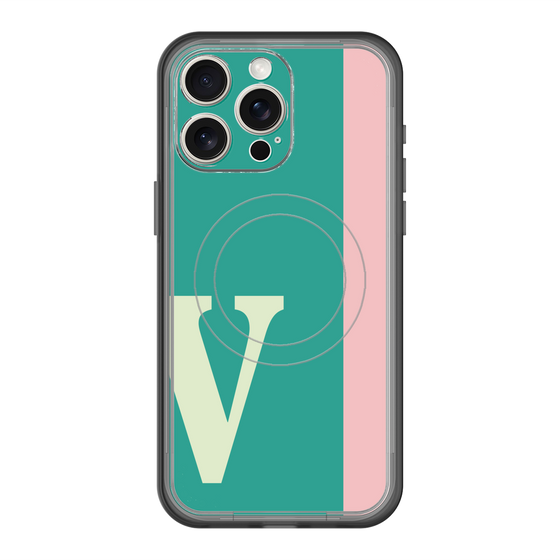 スリムプロテクションプレミアムケース with MagSafe［ オリジナル - initial color line - V green ］