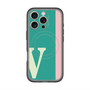 スリムプロテクションプレミアムケース with MagSafe［ オリジナル - initial color line - V green ］