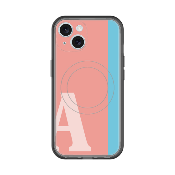 スリムプロテクションプレミアムケース with MagSafe［ オリジナル - initial color line - A pink ］