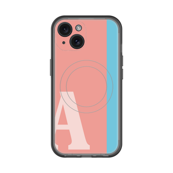 スリムプロテクションプレミアムケース with MagSafe［ オリジナル - initial color line - A pink ］