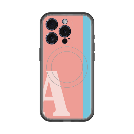 スリムプロテクションプレミアムケース with MagSafe［ オリジナル - initial color line - A pink ］