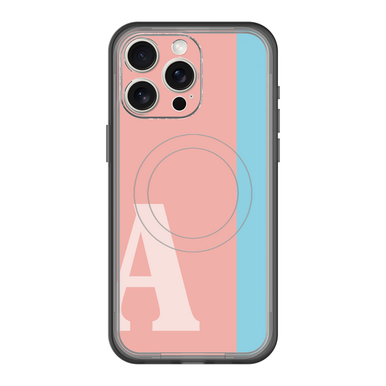 スリムプロテクションプレミアムケース with MagSafe［ オリジナル - initial color line - A pink ］