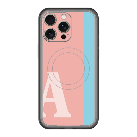 スリムプロテクションプレミアムケース with MagSafe［ オリジナル - initial color line - A pink ］