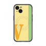 スリムプロテクションプレミアムケース with MagSafe［ オリジナル - initial color line - V yellow ］