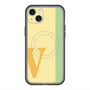 スリムプロテクションプレミアムケース with MagSafe［ オリジナル - initial color line - V yellow ］
