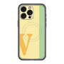 スリムプロテクションプレミアムケース with MagSafe［ オリジナル - initial color line - V yellow ］