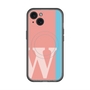 スリムプロテクションプレミアムケース with MagSafe［ オリジナル - initial color line - W pink ］