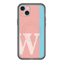 スリムプロテクションプレミアムケース with MagSafe［ オリジナル - initial color line - W pink ］