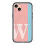 スリムプロテクションプレミアムケース with MagSafe［ オリジナル - initial color line - W pink ］