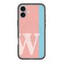 スリムプロテクションプレミアムケース with MagSafe［ オリジナル - initial color line - W pink ］