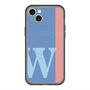 スリムプロテクションプレミアムケース with MagSafe［ オリジナル - initial color line - W blue ］
