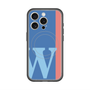スリムプロテクションプレミアムケース with MagSafe［ オリジナル - initial color line - W blue ］