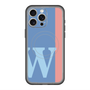 スリムプロテクションプレミアムケース with MagSafe［ オリジナル - initial color line - W blue ］