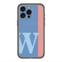 スリムプロテクションプレミアムケース with MagSafe［ オリジナル - initial color line - W blue ］