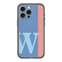 スリムプロテクションプレミアムケース with MagSafe［ オリジナル - initial color line - W blue ］