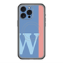 スリムプロテクションプレミアムケース with MagSafe［ オリジナル - initial color line - W blue ］