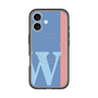 スリムプロテクションプレミアムケース with MagSafe［ オリジナル - initial color line - W blue ］