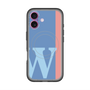 スリムプロテクションプレミアムケース with MagSafe［ オリジナル - initial color line - W blue ］