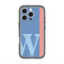 スリムプロテクションプレミアムケース with MagSafe［ オリジナル - initial color line - W blue ］