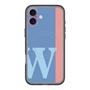 スリムプロテクションプレミアムケース with MagSafe［ オリジナル - initial color line - W blue ］